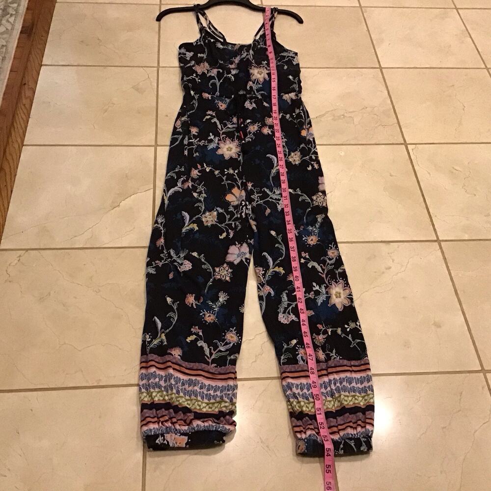 Anthropologie Boho Paisley Hippie Luka Sz XS Harem Jumpsuit Festival Granola 70